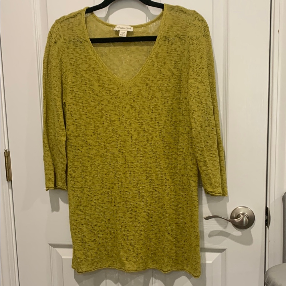 Coldwater Creek light Olive Knit Top